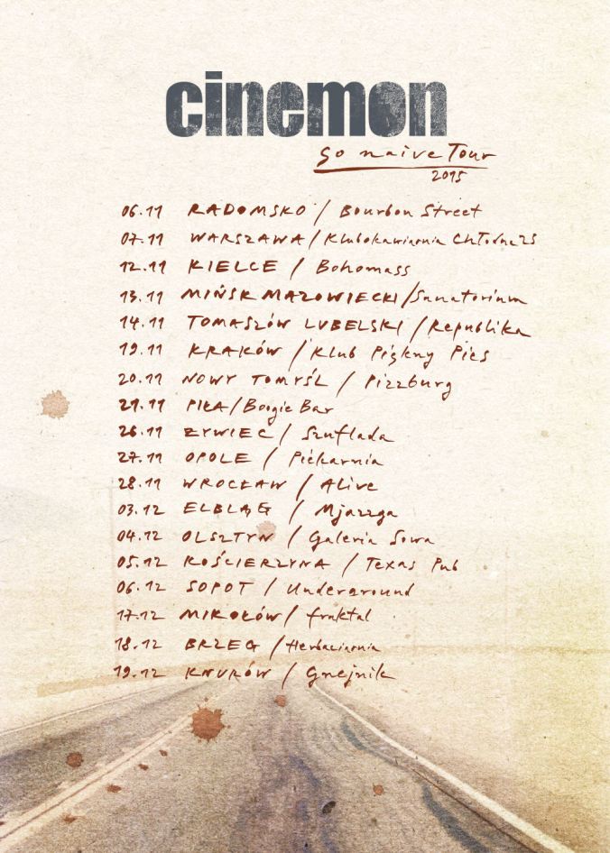 Cinemon - So Naive Tour 2015 web